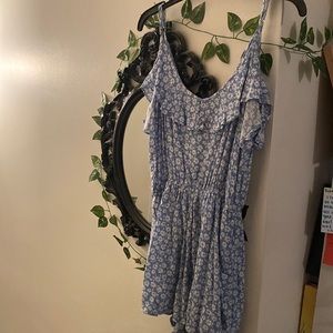 Blue floral romper